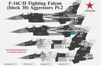 UR72312  декали  F-16C/D Fighting Falcon, Aggressors Pt.2 (Aliaska Arctic)  (1:72) 2000002204619