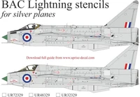 UR72329  декали  BAC Lightning stencils for silver  (1:72) 2000002205609