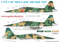 UR7293  декали  F-5E Tiger-II USSR Test and USAF SEA CAMO, with stencils  (1:72) 2000002142065