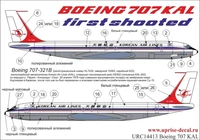 URC14413  декали  Boeing 707 KAL First Shooted   (1:144) 2000002150381