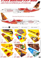 URC14436A  декали  Boeing 737-800 Air India Express without stencils VT-AXA/AXB/AXC/AXD/AXE (1:144) 2000002185628