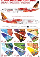 URC14436C  декали  Boeing 737-800 Air India Express with stencils&amp;masks VT-AXN/AXP/AXQ/AXR  (1:144) 2000002185901