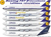 URC14437  декали  Boeing 747-8i Lufthansa  (1:144) 2000002185680