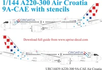 URC14439  декали  A220-300 Air Croatia  (1:144) 2000002185925