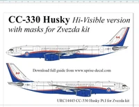URC14443  декали CC-330 Husky Hi-Visible version with masks for Zvezda kit  (1:144) 2000002221258