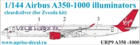 URP9  декали  Airbus A350 for Zvezda kit (clear)  (1:144) 2000002150497