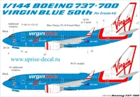 URS14410  декали  Boeing 737-700 Virgin Blue 50th (for Zvezda, with stencils and masks)  (1:144) 2000002149262