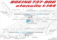 URS14414L  декали  Boeing 737-700/800 stencils  (1:144) 2000002142102