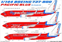 URS1449  декали  Boeing 737-800 Pacific Blue Old (for Zvezda, with stencils and masks  (1:144) 2000002149255