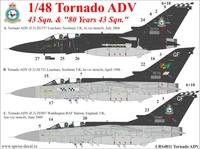 URS4811  декали  Tornado ADV 43 Sqn &amp; "80 Years 43 Sqn", without stencils  (1:48) 2000002142140