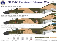 URS4814  декали  F-4C Phantom-II Vietnam War without stencils+mask for Academy kit   (1:48) 2000002142171