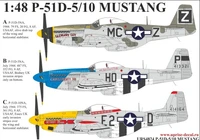 URS4824L  декали P-51D-5/10 MUSTANG with insignia, без тех. надписей  (1:48) 2000002148357