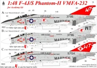 URS486  декали  F-4J/S Phantom-II VMFA-232  (1:48) 2000002150541