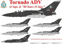 URS7211L  декали  Tornado ADV 43 Sqn &amp; "80 Years 43 Sqn", without stencils  (1:72) 2000002186076