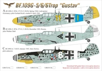 URS7215L  декали  Bf.109G-5/6/6 Trop with stencils  (1:72) 2000002142225