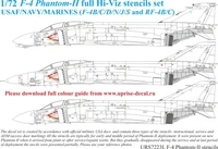 URS7223L  декали  F-4B/N/J/S/C/D &amp; RF-4C/B Phantom-II full stencils and insignia  (1:72) 2000002150367