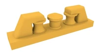 ЕВ350019  дополнения из металла  Киповая планка 3 ролика (8шт.)  (1:350) 2000000190624