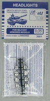 3501  дополнения из пластика  Headlights. For military armored models. 16шт.  (1:35) 2000000128795