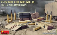 35381  дополнения из пластика  7.5 CM PZGR. &amp; GR. PATR. KW.K. 40 SHELLS WITH AMMO BOXES  (1:35) 4820183314093