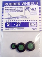 7236  дополнения из пластика  Rubber Wheels. С-27  (1:72) 2000000161655
