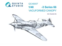 QC48007  дополнения из пластика  Набор остекления для модели L@GG-3 66 серии (Звезда)  (1:48) 2000002183891