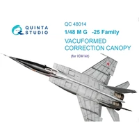 QC48014  дополнения из пластика  Набор остекления M&amp;G-25 (ICM)  (1:48) 2000000195353