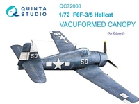 QC72008  дополнения из пластика Набор остекления F6F-3/5 Hellcat (Eduard)  (1:72) 2000002170372