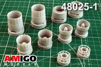 AMG 48025-1  дополнения из смолы  Сопло двигателя АЛ-41Ф (2 шт) С-35С   (1:48) 2000002086970