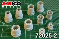 AMG 72025-2  дополнения из смолы  Сопло двигателя АЛ-41Ф1С С-35С (4 сопла-2 откр., 2 закр.)  (1:72) 2000002086697
