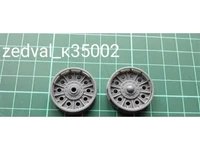 K35002  дополнения из смолы  Катки с внутренней аммортизацией Танк-34 (10шт.) нижнетагильские (1:35) 2000002162650