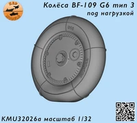 KMU32026A  дополнения из смолы  Колёса Bf-109 F-G6 тип 3 под нагрузкой  (1:32) 2000002166665
