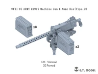 P35-292  дополнения из смолы  WWII U.S.Army M1919 Machine Gun And Ammo Box (Type 2)  (1:35) 2000002181101