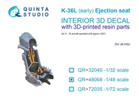 QR+48068  дополнения из смолы  Кат. кресло К-36Л (раннее) (С-25 до 2007г) (Для всех моделей)  (1:48) 2000002169031