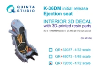 QR+72038  дополнения из смолы  Кат. кресло К-36ДМ (первых вып.) (С-17/22, С-24, N&amp;G-29 9-12) (1:72) 2000002169000