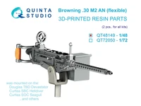 QT48149  дополнения из смолы  Авиационный пулемет Browning .30 M2-AN (подвижный), 2 шт (1:48) 2000002207924