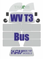 KAV M35 157  Маски окрасочные  Окрасочная маска на Т3 Transporter Bus (Takom) (1:35) 2000002171560