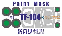 KAV M48 101  инструменты для работы с краской  Окрасочная маска на TF-104 (Kinetic)  (1:48) 2000002200352