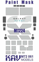 KAV M72 061  инструменты для работы с краской  Маска на остекление M1224MaxxPro (GalaxyHobby) (1:72) 2000000194677