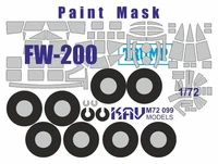 KAV M72 099  инструменты для работы с краской  Окрасочная маска на FW-200 (Trump)  (1:72) 2000002200529