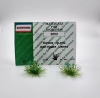 3053  материалы для диорам  Кочки травы цветущие синии 12мм 30 шт 2000000225586
