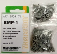 MC135041CL  траки наборные  BMP-1 Tracks &amp; Drive Sprockets (Смола на "клик")  (1:35) 2000000181578