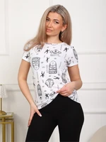 Футболка женская ФЖ-232 бело-черный ФЖ-232/Бело-черный