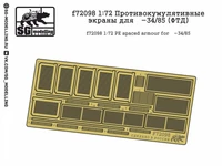 f72098  фототравление  Противокумулятивные экраны для Танк-34/85  (1:72) 2000000151403