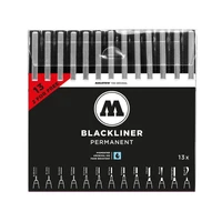 200495  краска  Набор линеров MOLOTOW Blackliner complete set 13 шт 4250397664255