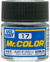 C 17  краска 10мл  RLM71 DARK GREEN 2000002109389