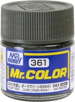 C361  краска 10мл  Dark Green BS641 (Flat 75%) 4973028737127