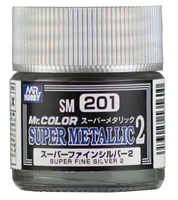 SM201  краска 10мл Super Fine Silver 2 4973028718683