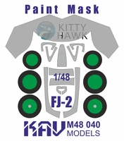 KAV M48 040  инструменты для работы с краской  Окрасочная маска на FJ-2 (Kitty hawk)  (1:48) 2000000194790