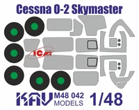 KAV M48 042  инструменты для работы с краской  Окрасочная маска Cessna O-2 Skymaster (ICM)  (1:48) 2000000174921
