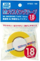 MT-603  инструменты для работы с краской  Маскировочная лента Mr.Masking Tape 18mm 4973028737882